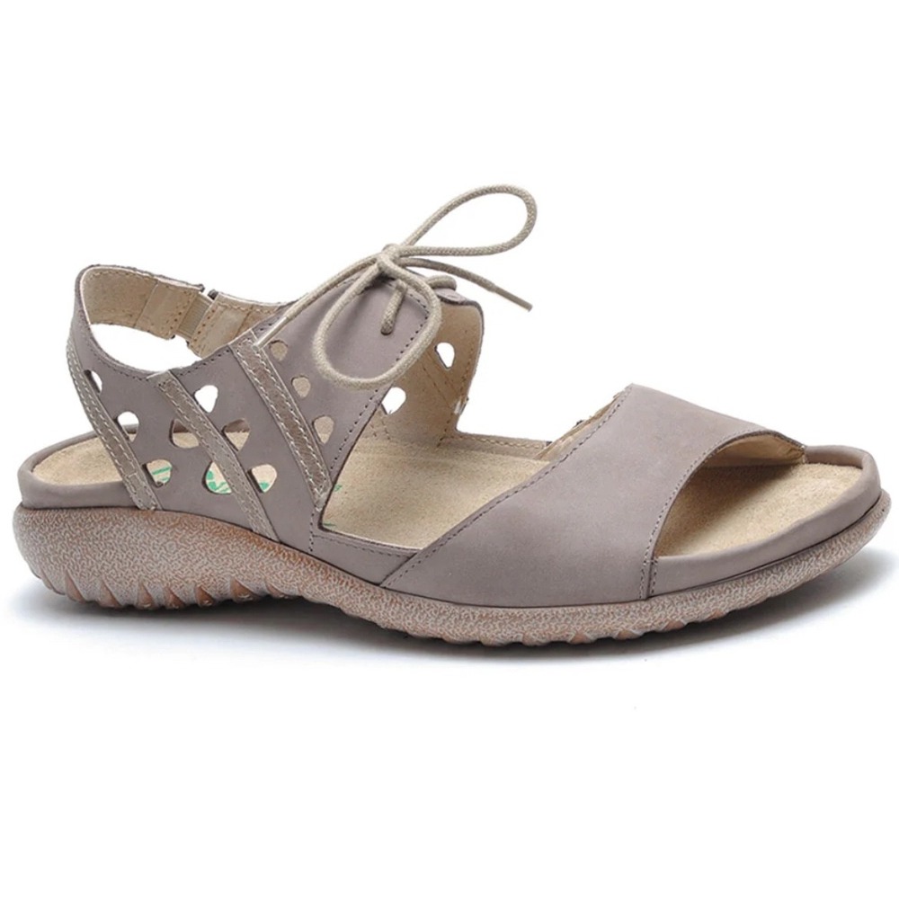 Naot Taupe Leather Lace Up Comfort Sandals EU 39 US 8-8.5